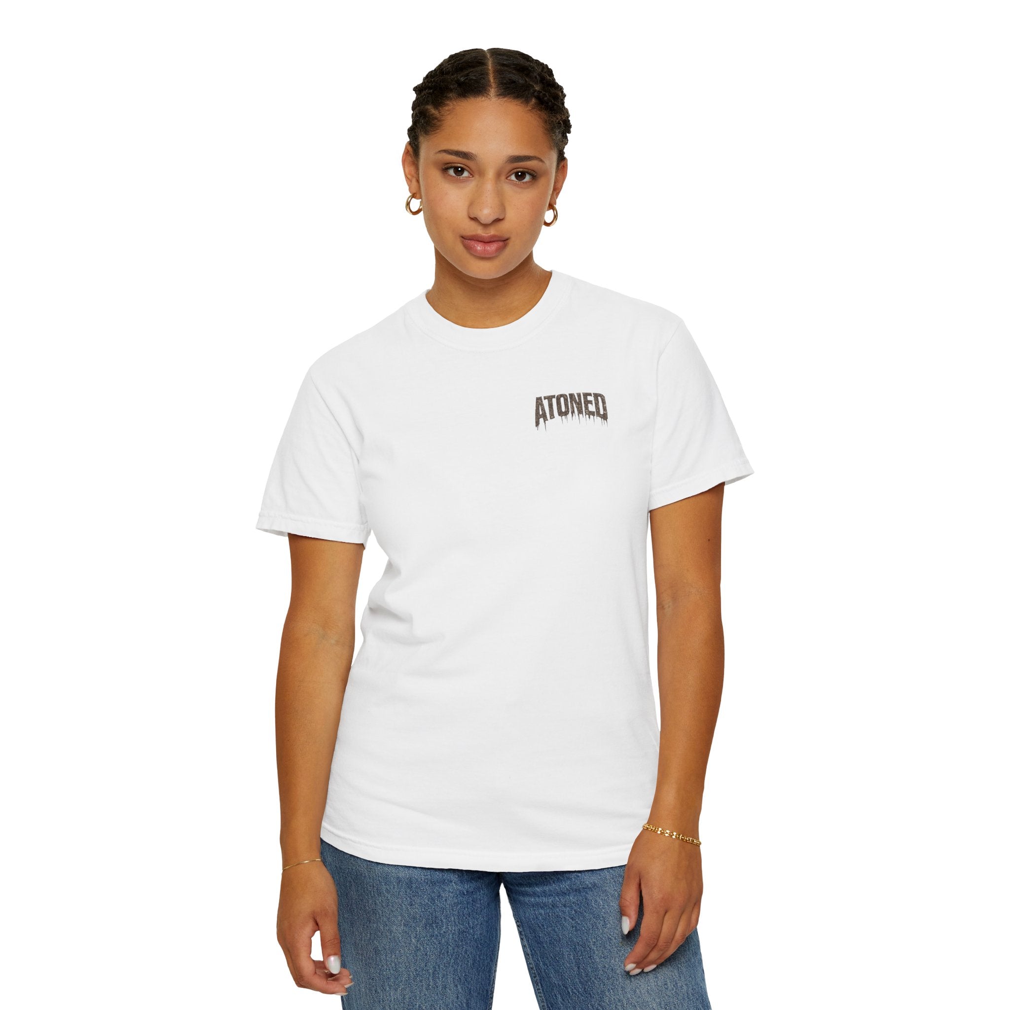 Atoned Cross T-Shirt — "It Is Finished" Christian Faith Tee
