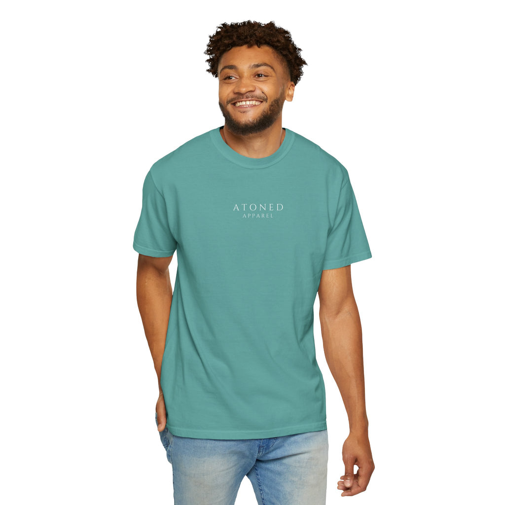 Faith Family Forever T‑Shirt — Atoned Apparel Garment‑Dyed Tee
